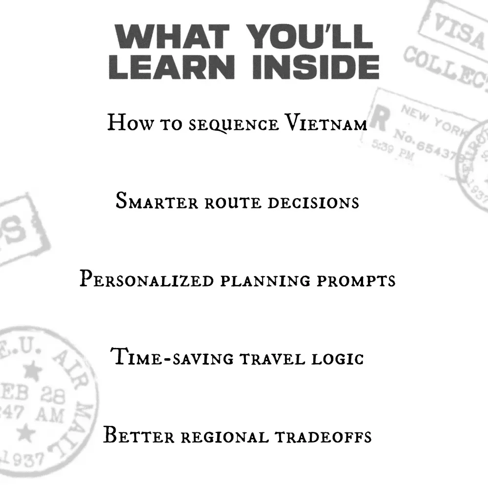 Vietnam, Top to Bottom – Complete Vietnam from North to South Travel Route Guide | Smart Itinerary, Planning Logic & AI Prompts