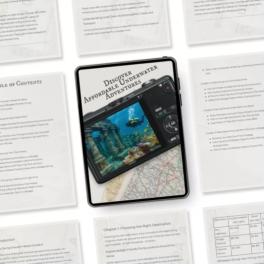 Discover Affordable Underwater Adventures | Budget Diving Guide eBook for Travelers | Digital Download