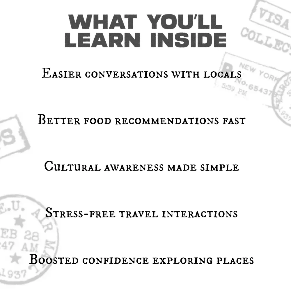 The Local Flavor Finder Checklist — Travel Conversation Guide for Food Lovers | How to Ask Locals for Food Recommendations | Editable Digital Download