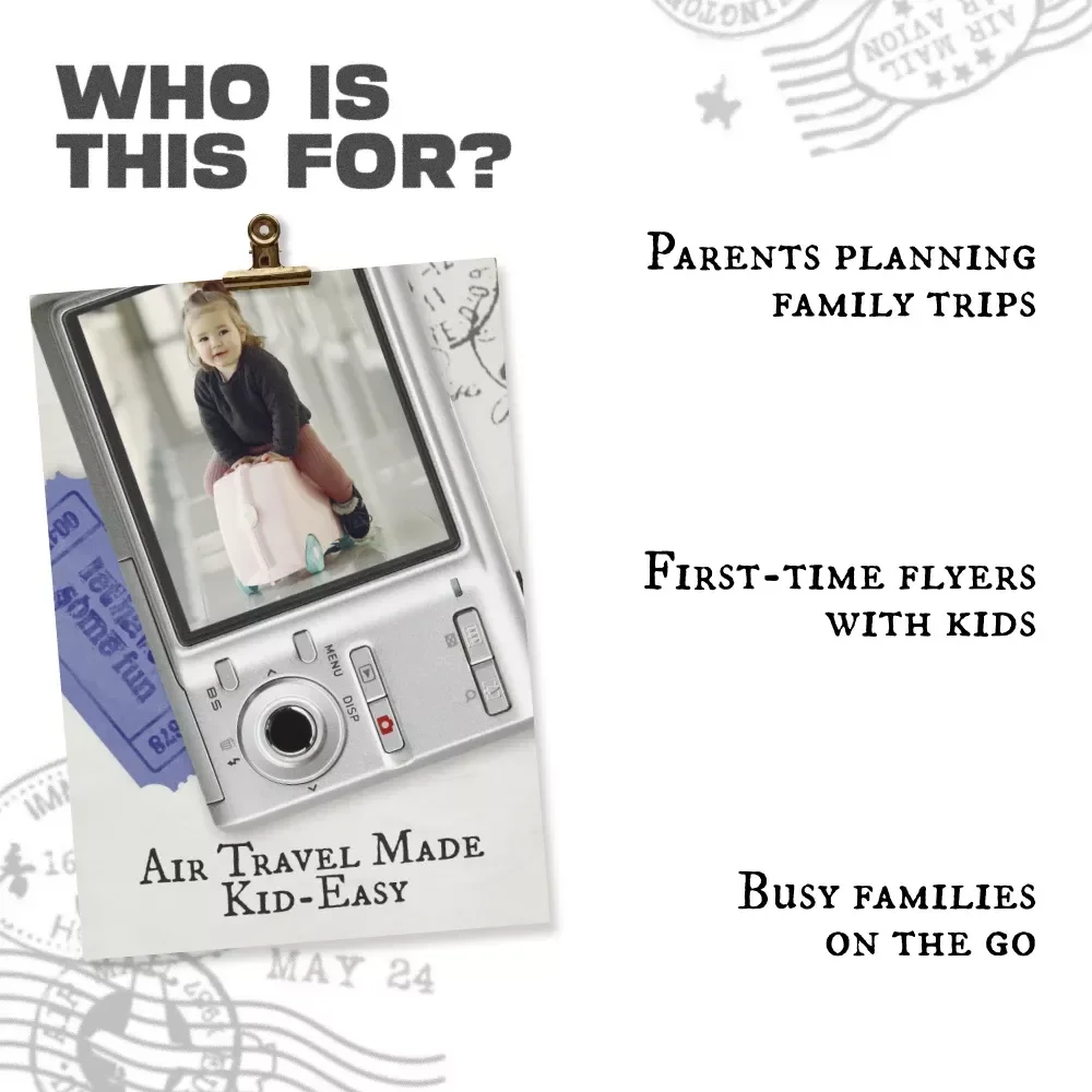 Air Travel Made Kid-Easy | Family Travel eBook for Parents | Smart Family Travel Hacks for Flying with Kids | Stress-Free Flights and Packing Tips