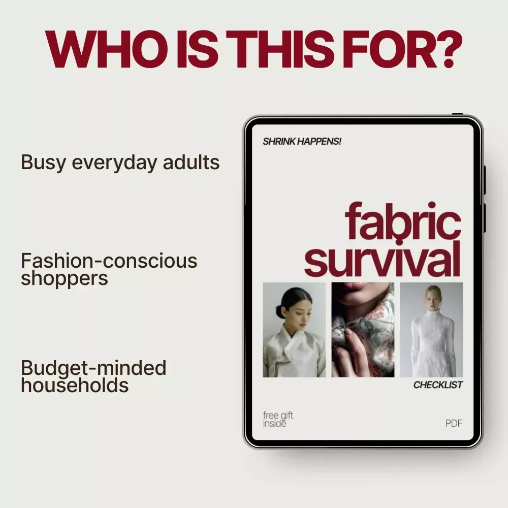 Shrink Happens! A Fabric Survival Checklist | What Fabrics Shrink in Washing and How to Avoid It | Laundry Care Digital Download