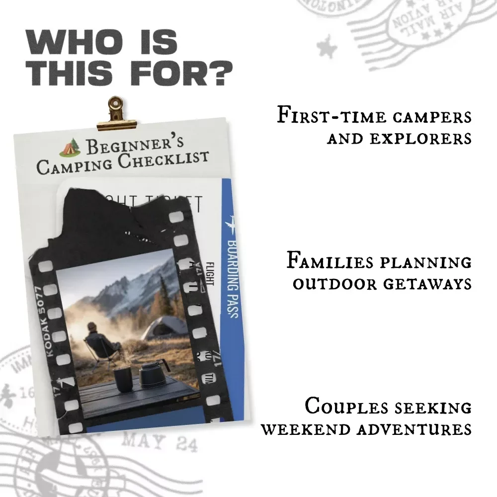 Beginner’s Camping Checklist | Printable Digital Download for New Campers | Complete Camping Checklist for Beginners | Essential Packing Guide with AI Trip Planning Bonus