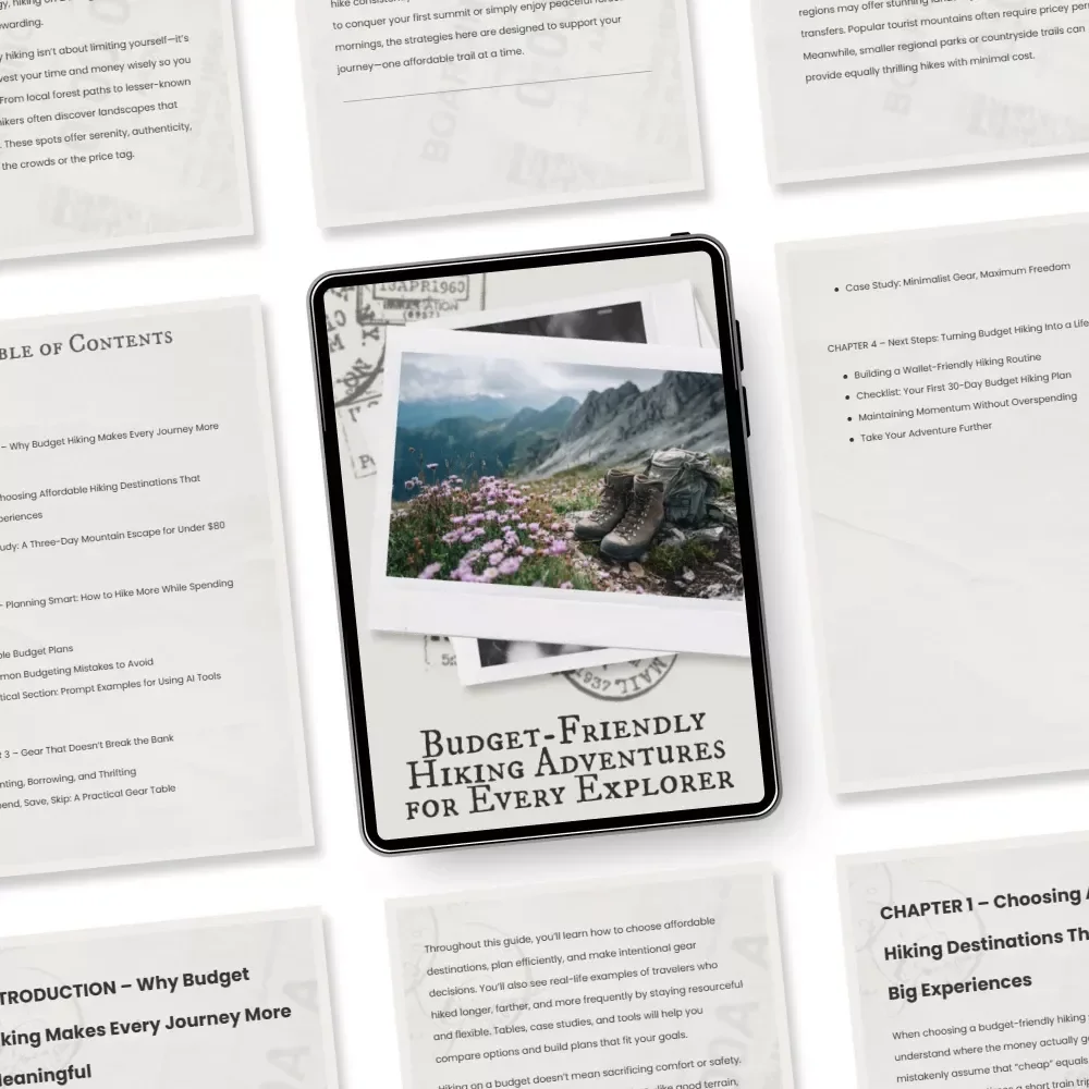 Budget-Friendly Hiking Adventures for Every Explorer – Ultimate Guide for Affordable Trails, Smart Planning | Digital Download for Hikers, Nature Lovers & Budget Travelers