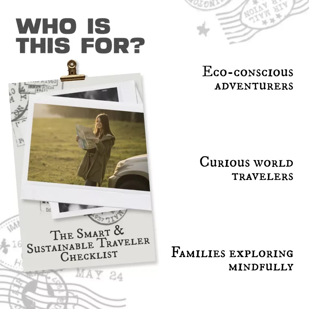 The Smart & Sustainable Traveler Checklist | Eco-Friendly Travel Planner for Sustainable Travel Practices for Tourists | Digital Download for Conscious and Responsible Adventures
