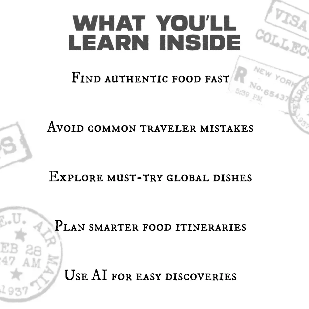 Tasting the World One Street Bite at a Time — Global Street Food Travel Guide | Best Street Food in Different Countries | Digital Download for Food Lovers & Travelers