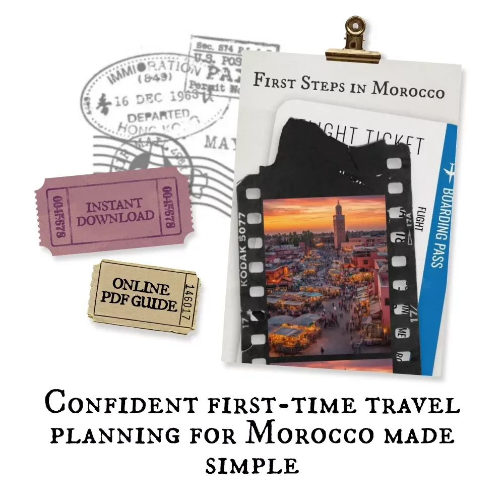 First Steps in Morocco | First-Time Morocco Travel Guide eBook | Safe Planning, Marrakech, Fes & Desert Trips | Digital Download