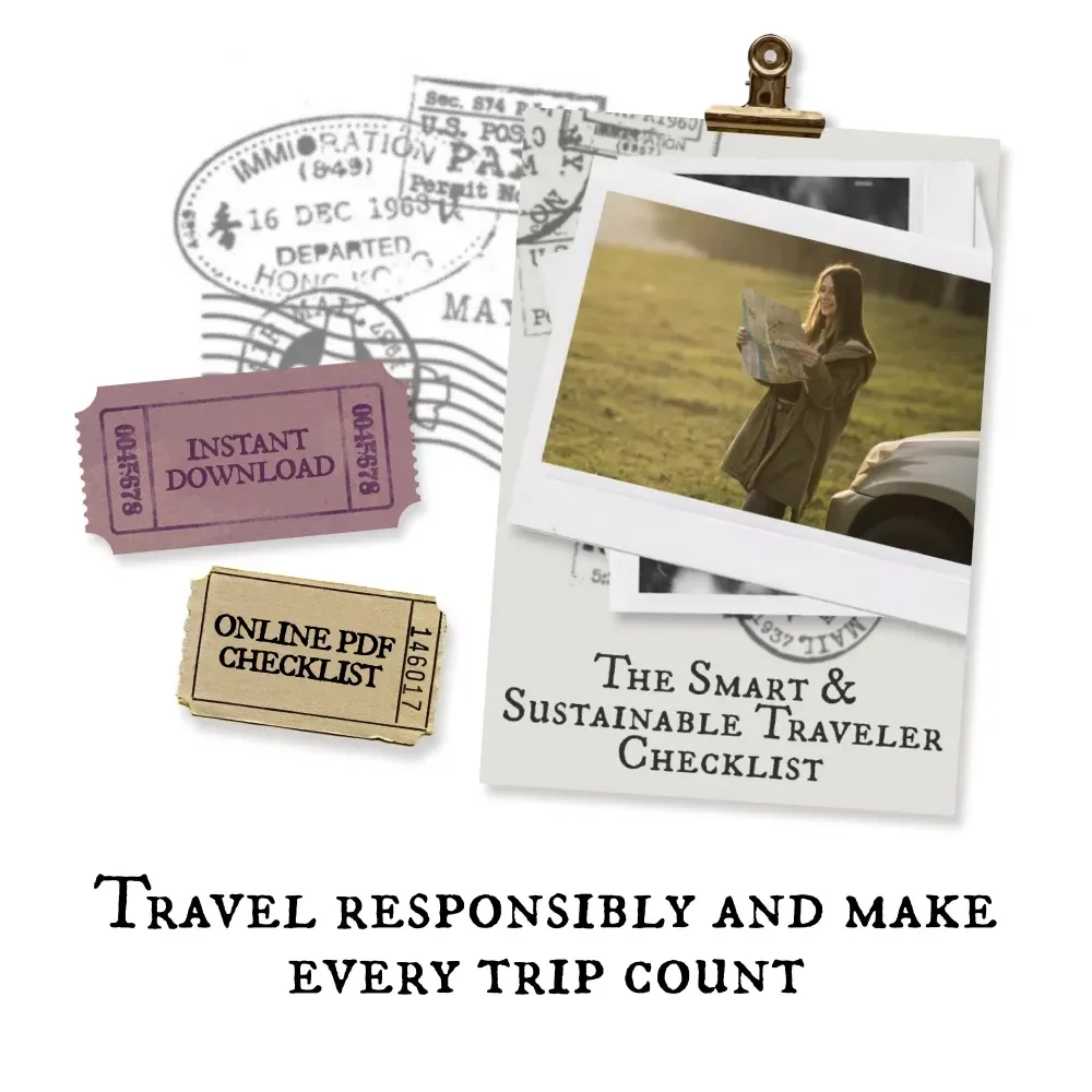The Smart & Sustainable Traveler Checklist | Eco-Friendly Travel Planner for Sustainable Travel Practices for Tourists | Digital Download for Conscious and Responsible Adventures