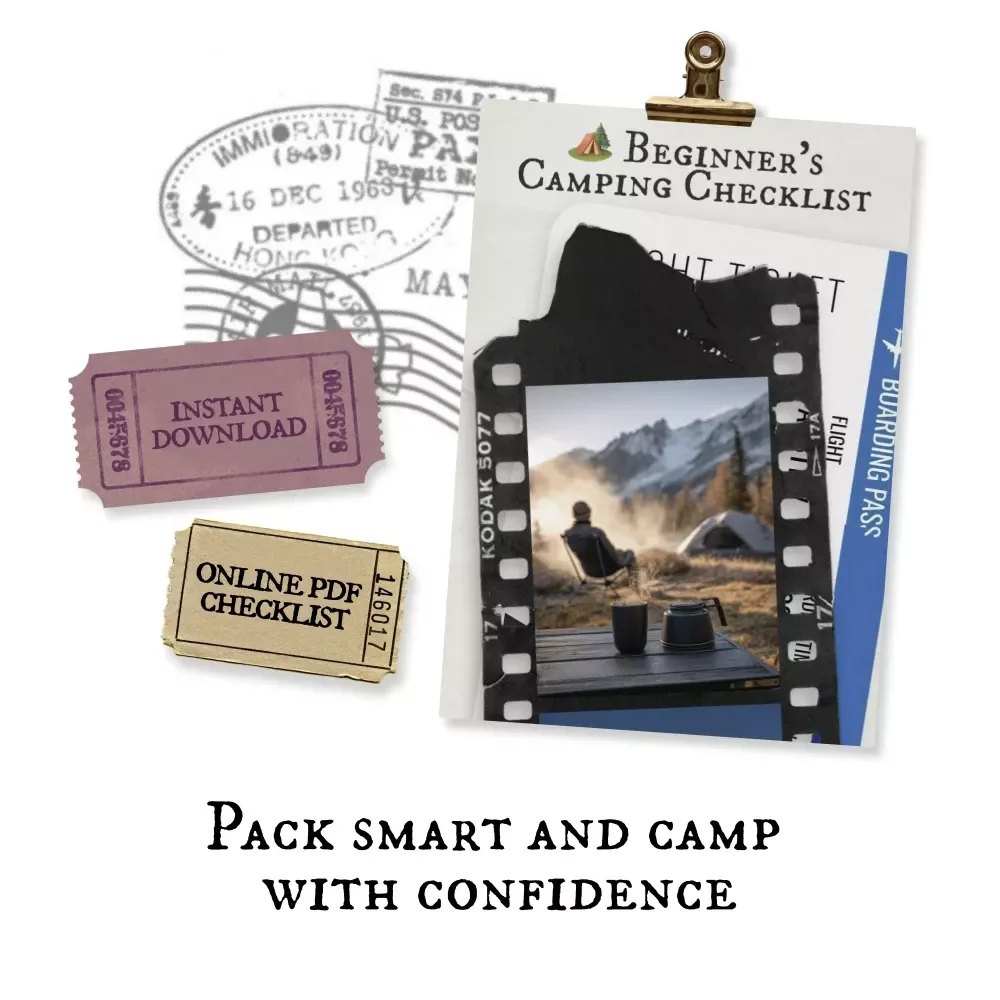 Beginner’s Camping Checklist | Printable Digital Download for New Campers | Complete Camping Checklist for Beginners | Essential Packing Guide with AI Trip Planning Bonus