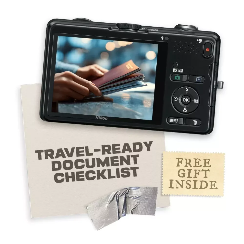 Travel-Ready Document Checklist | Printable and Digital Travel Organizer | Essential Document Checklist Before You Travel | Stress-Free Packing and Planning Guide