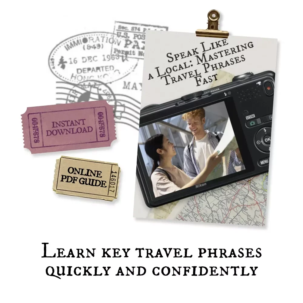 Speak Like a Local: Mastering Travel Phrases Fast | Digital eBook for Learning Basic Phrases in a New Language | Easy Travel Communication Guide for Confident Explorers