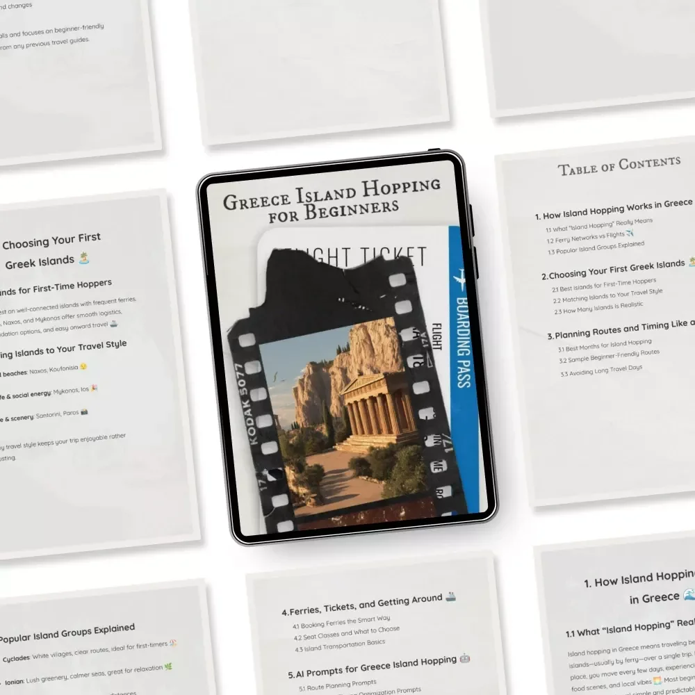 Greece Island Hopping for Beginners: The Ultimate Digital Guide to Exploring the Greek Islands
