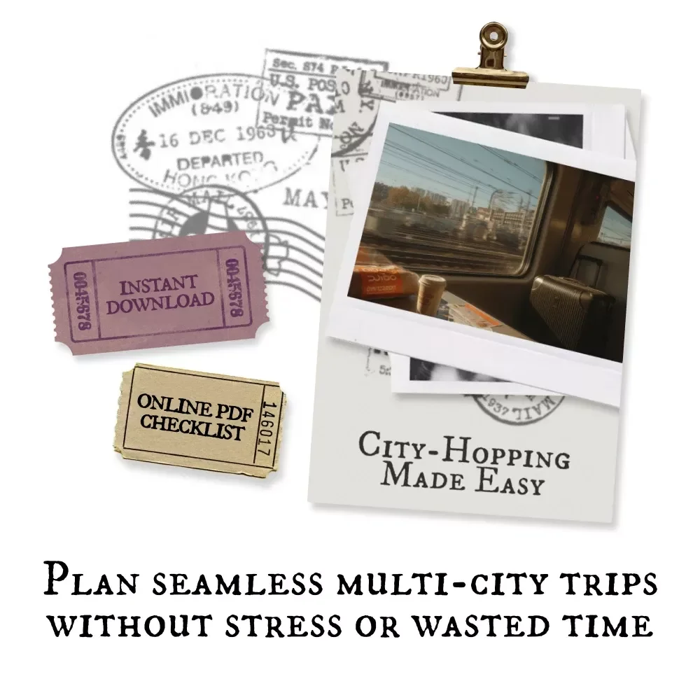 City-Hopping Made Easy | Digital Travel Checklist for the best cities to visit in the usa | Smart Multi-City Trip Planner Download