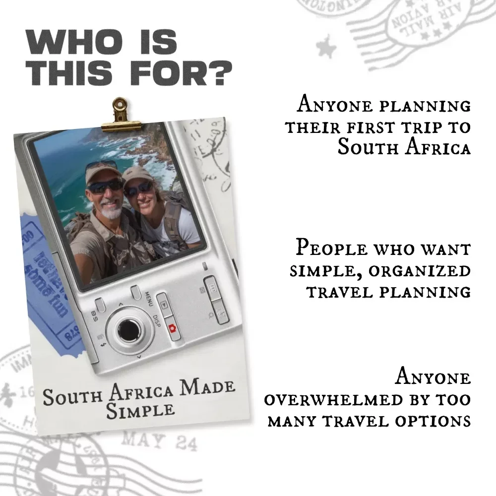 South Africa Made Simple – Ultimate South Africa Travel Guide, Smart Itinerary Planner, Budget & Safety Tips, Cape Town + Safari Digital Guide