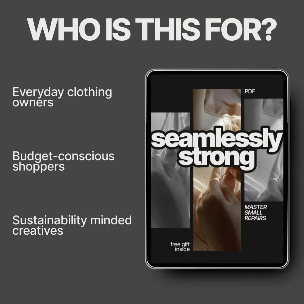 Seamlessly Strong: Master Small Repairs | eBook Guide on how to repair small tears in clothes at home with Easy, Invisible Mending Techniques
