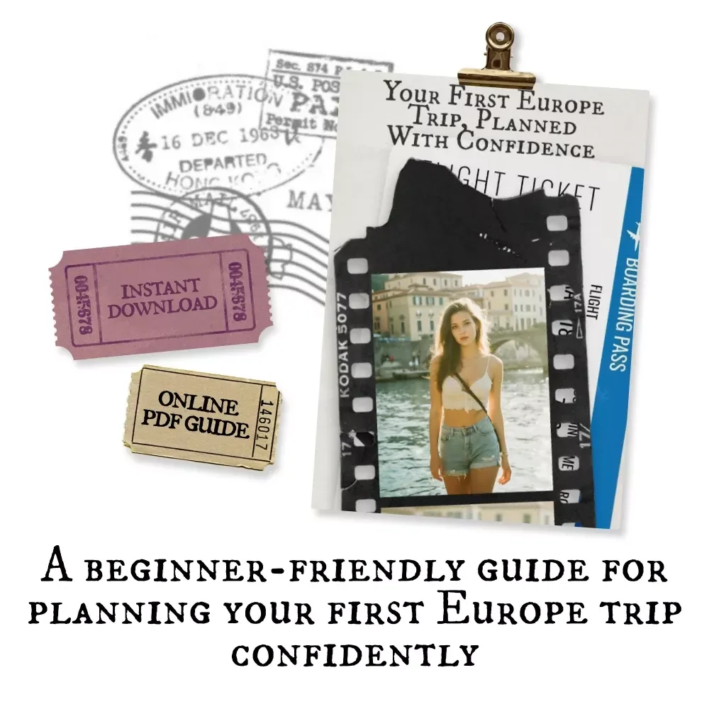 Your First Europe Trip, Planned With Confidence – Ultimate First-Time Traveler eBook for Beginners | how to plan a trip to europe for the first time Guide | Europe Travel Planning Digital Download