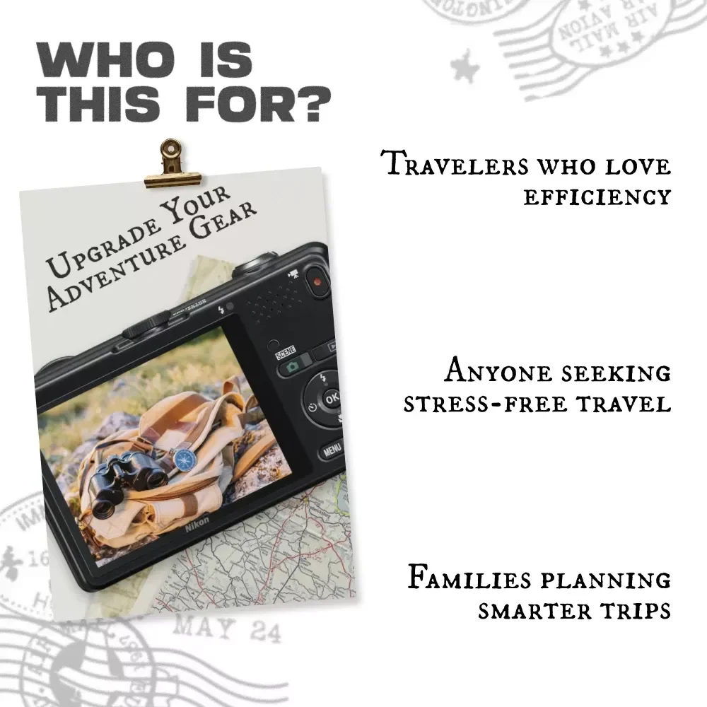Upgrade Your Adventure Gear | Digital Travel Guide for Modern Explorers | Discover Must Have Travel Gadgets, Smart Tools & AI-Powered Packing Tips for Safer, Smarter Trips