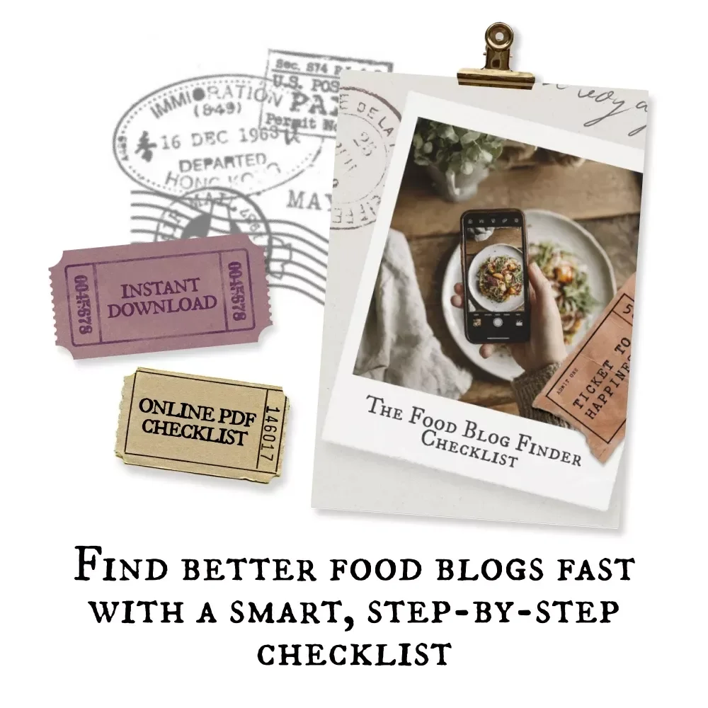 The Food Blog Finder Checklist – Ultimate Printable Checklist for Food Lovers | How to Use Food Blogs to Find Good Food | Digital Download