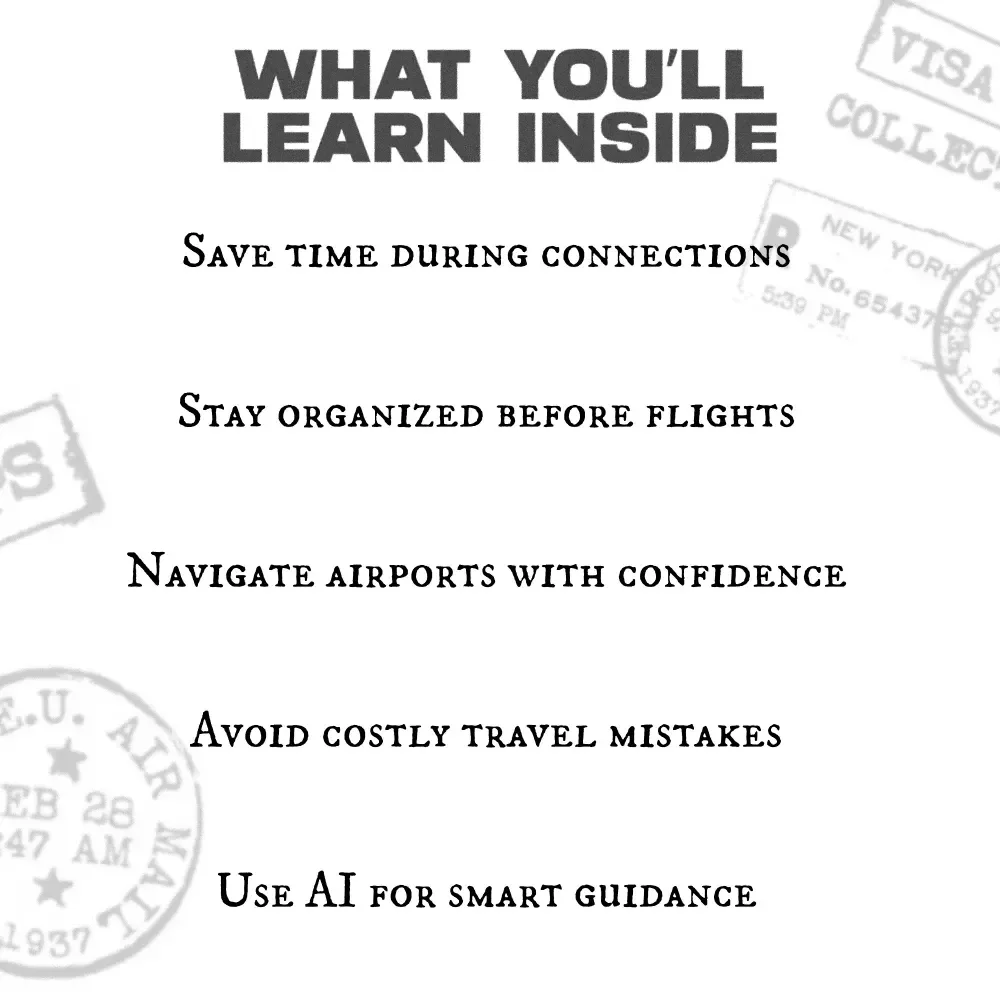 Smooth Sailing Through Foreign Airports | Printable Travel Checklist | Navigating a Foreign Airport Tips, AI Tools & Stress-Free Arrival Guide