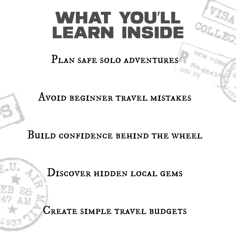 The Beginner’s Guide to Stress-Free Road Trips | eBook for First-Time Travelers | Solo Road Trip Planning for Beginners, Safety, Budgeting & Route Tips
