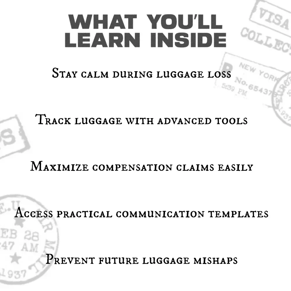 Lost Luggage Survival Handbook for Travelers: Dealing with Lost Luggage Step by Step