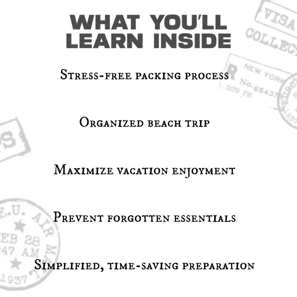Beach Vacation Essentials Packing Checklist - The Ultimate Guide for Your Perfect Trip