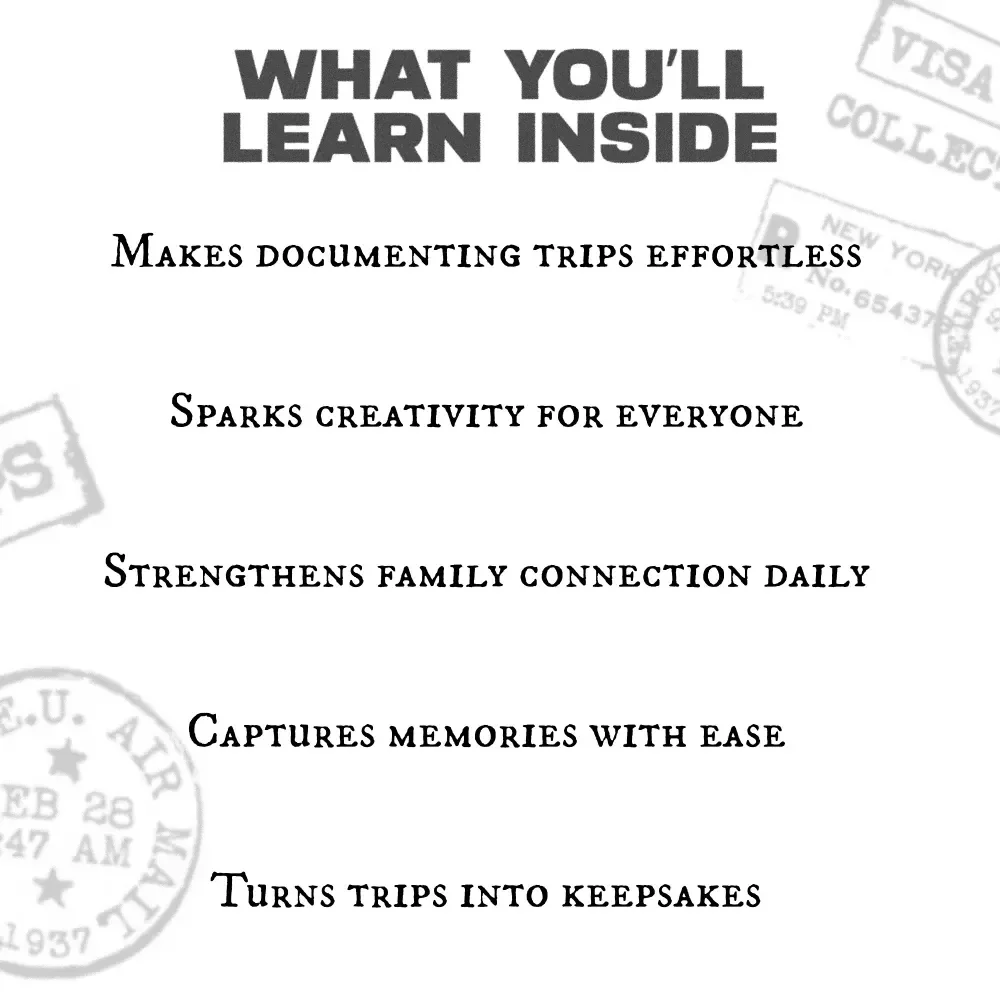 Family Travel Journal Checklist | Printable Family Trip Tracker | Vacation Memory Keeper | How to Keep a Family Travel Journal Guide