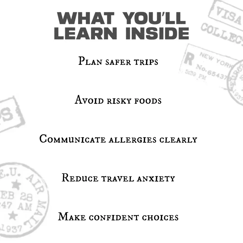 The Food Allergy Globe-Trotter Checklist | Digital Travel Checklist for food allergies traveling safely | Instant Download