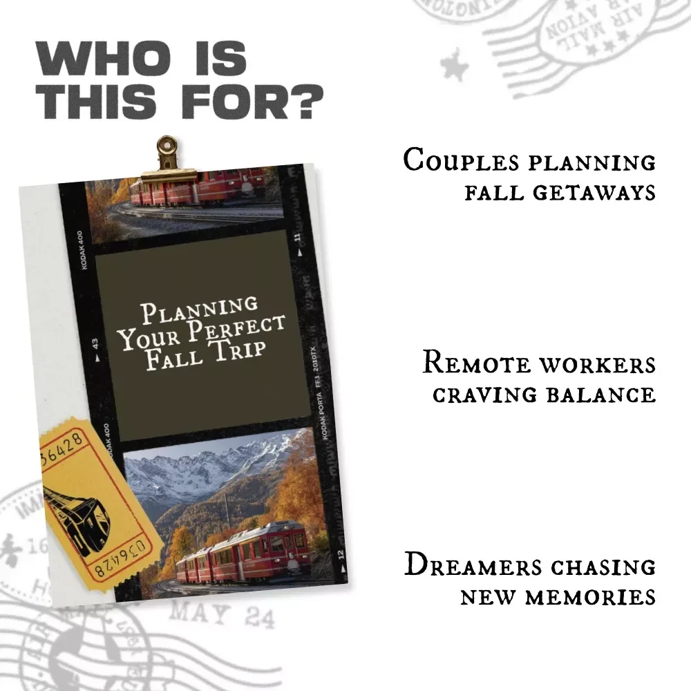 Planning Your Perfect Fall Trip | Travel eBook for Stress-Free Fall Trip Planning, Scenic Destinations, Budget Tips, and AI Travel Tools