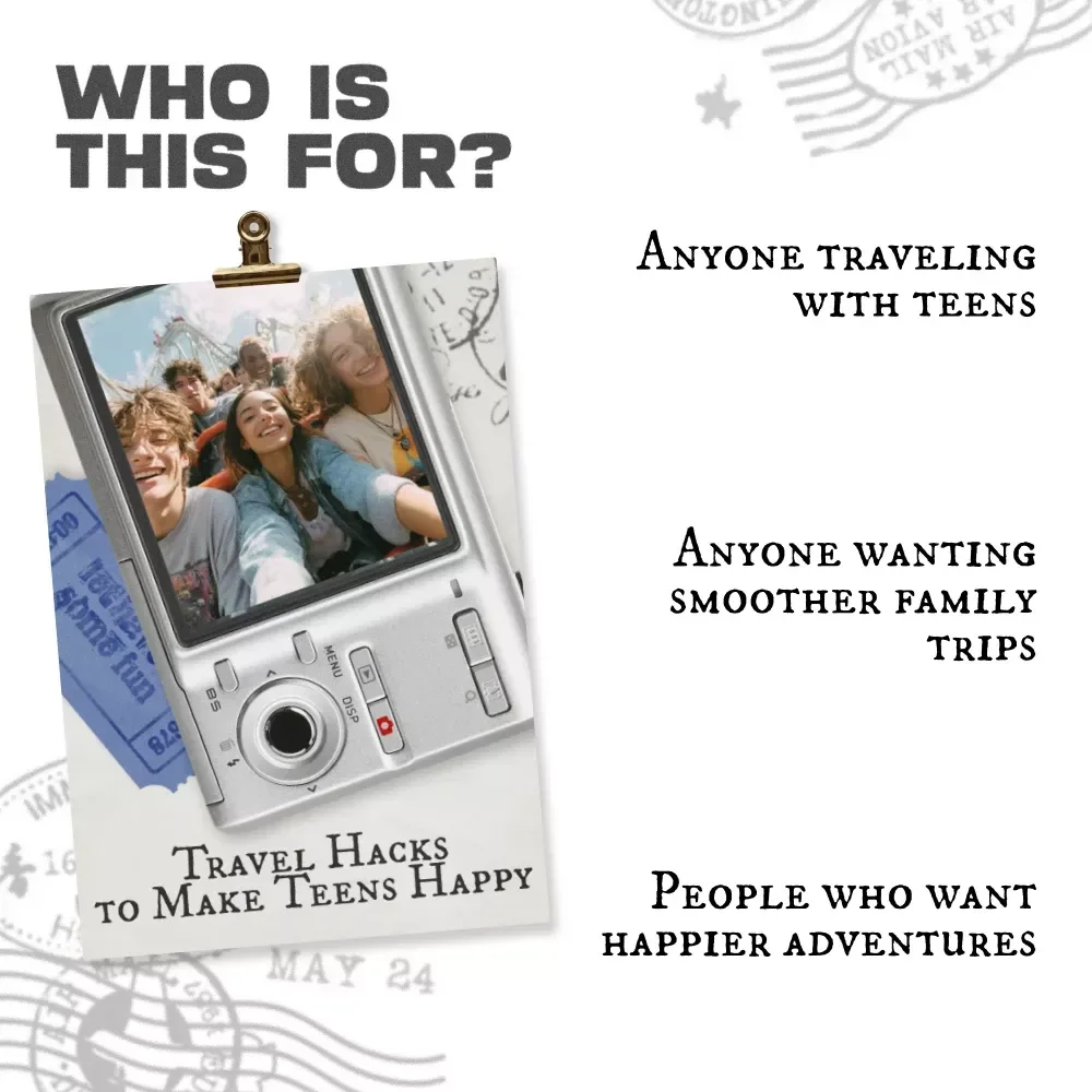 Travel Hacks to Make Teens Happy | Ultimate Teen Travel Checklist for Stress-Free Family Trips | traveling with teens how to keep them happy Guide