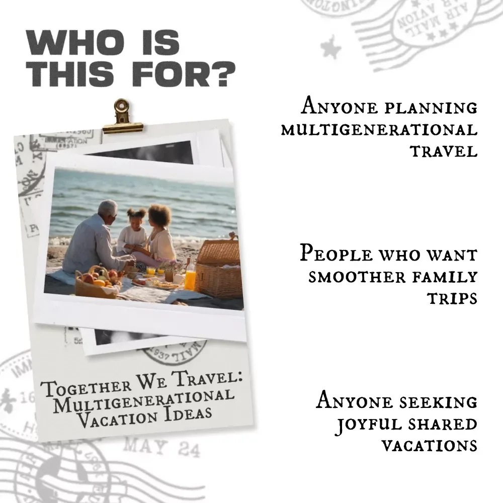Together We Travel: Multigenerational Vacation Ideas Guide | Family Travel Planner | eBook, All-Ages Trip Planning Resource