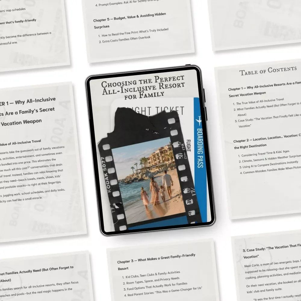 Choosing the Perfect All-Inclusive Resort for Family | Family Travel Guide | All-Inclusive Vacation Planning eBook for Stress-Free Trips