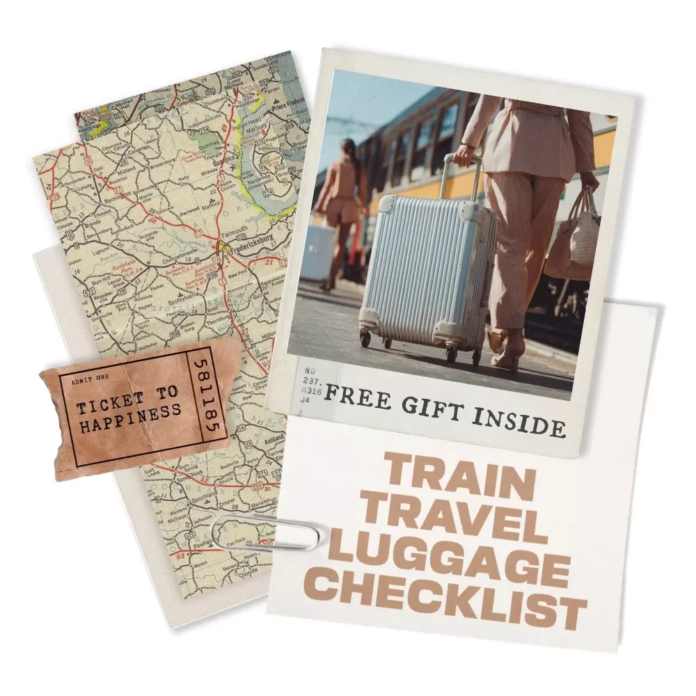 Train Travel Luggage Checklist | Printable Packing Guide for Stress-Free Journeys | Train Travel with Luggage Tips