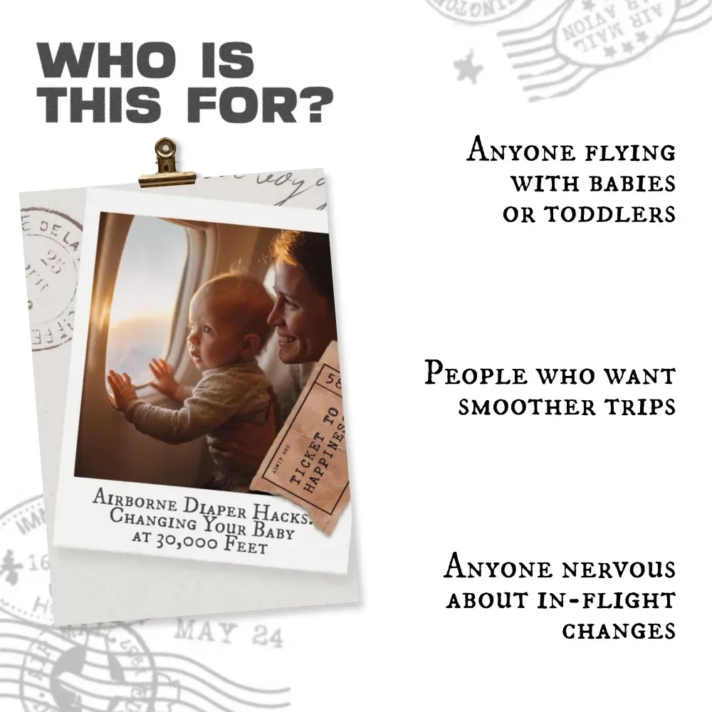 Airborne Diaper Hacks: Changing Your Baby at 30,000 Feet | Printable Travel Checklist for Parents | Flying With Baby Essentials