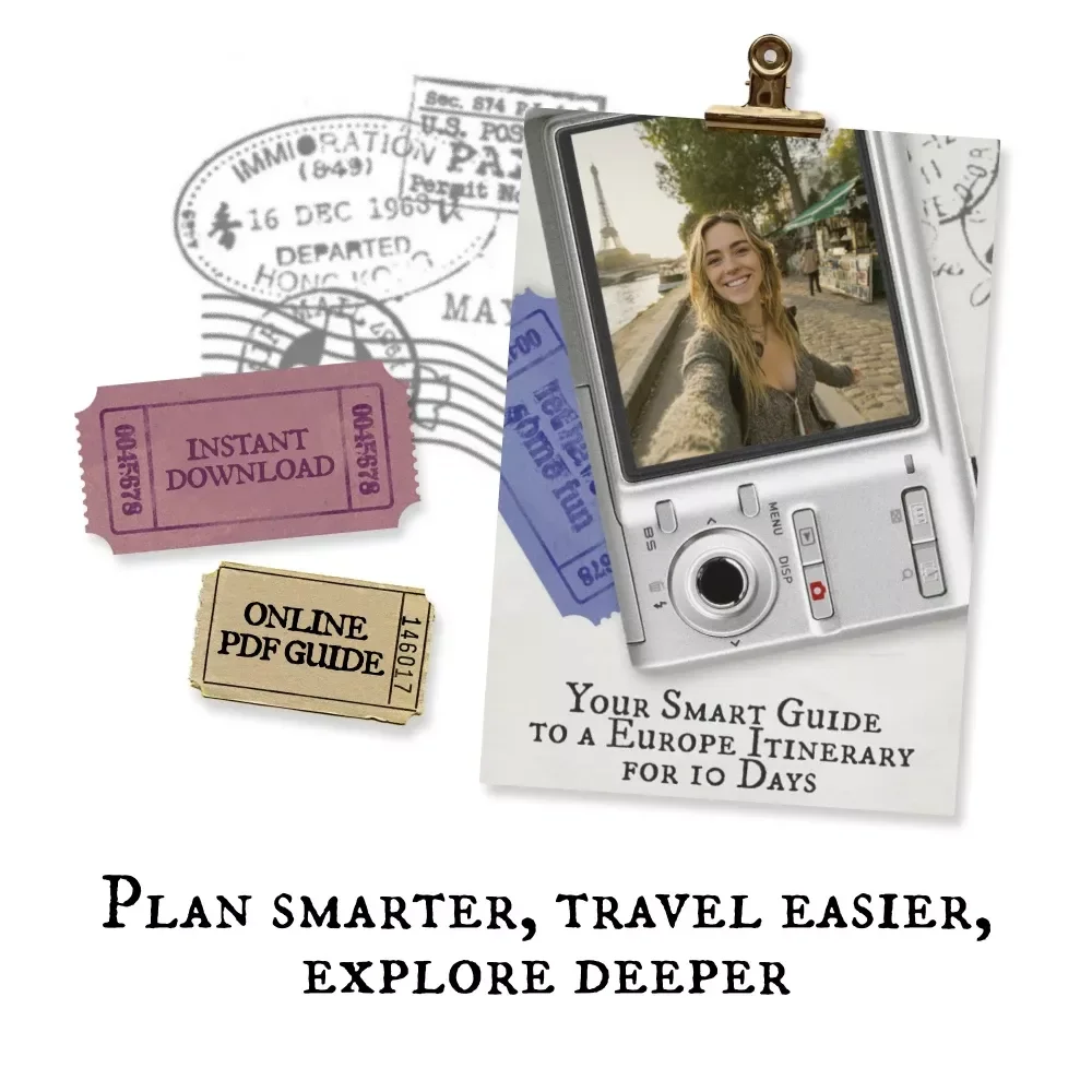 Your Smart Guide to a Europe Itinerary for 10 Days | Digital Travel Planner | Step-by-Step Guide on How to Build a 10 Day Europe Itinerary