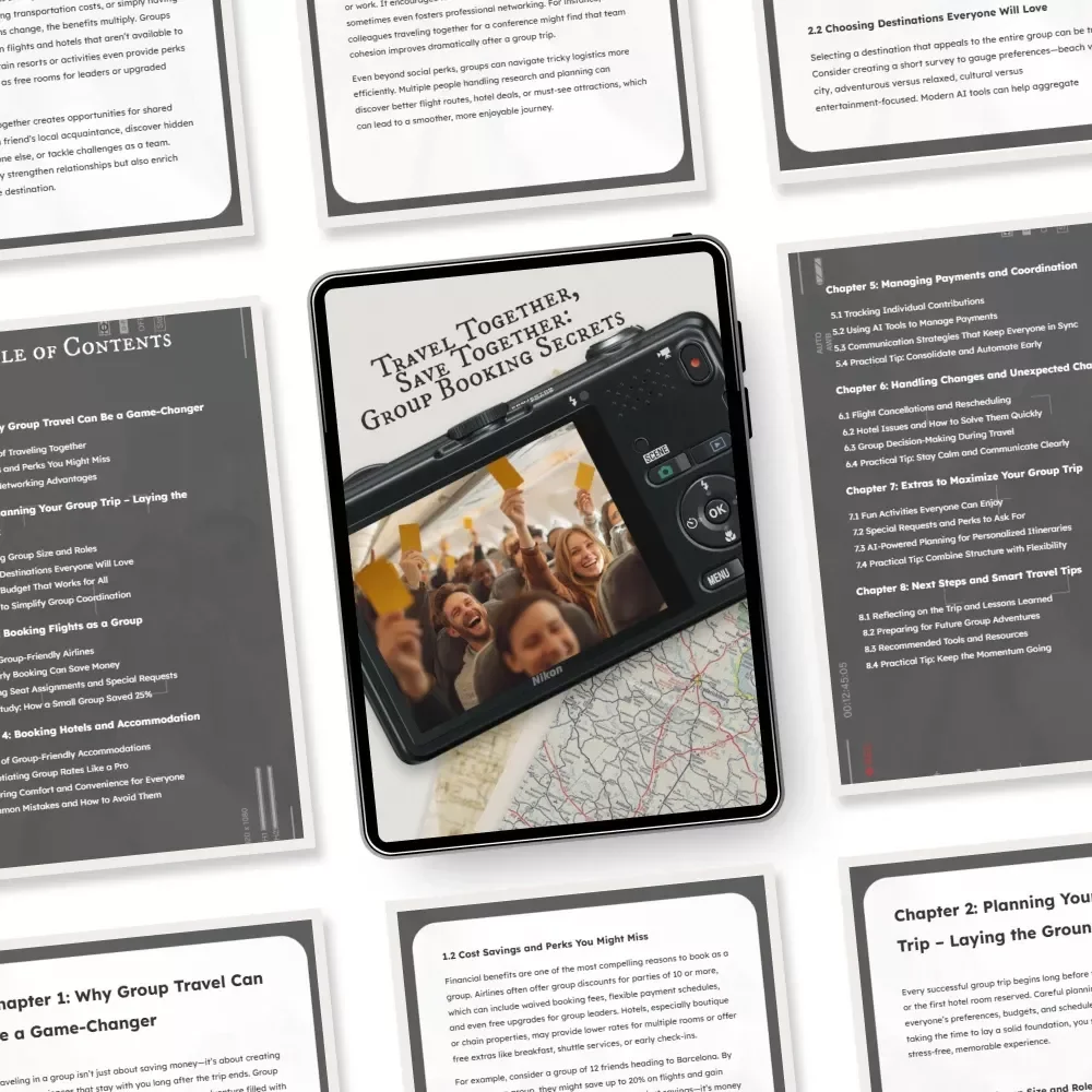 Travel Together, Save Together: Group Booking Secrets – The Ultimate Ebook for Smart Group Booking for Flights and Hotels, Budget-Friendly Trip Planning, and Stress-Free Group Travel