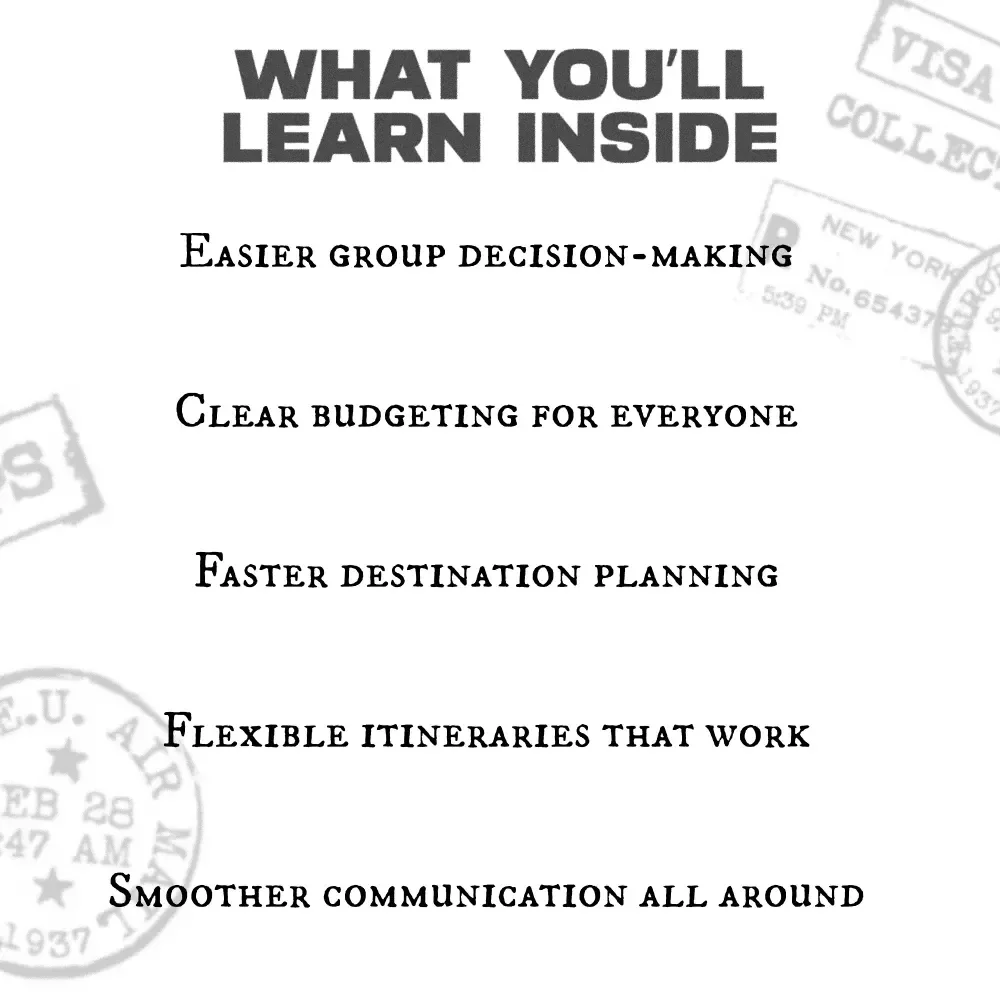 Hassle-Free Group Adventures | Ultimate Guide Ebook for Stress-Free Travel Planning | Group Travel Organizer’s Digital Handbook