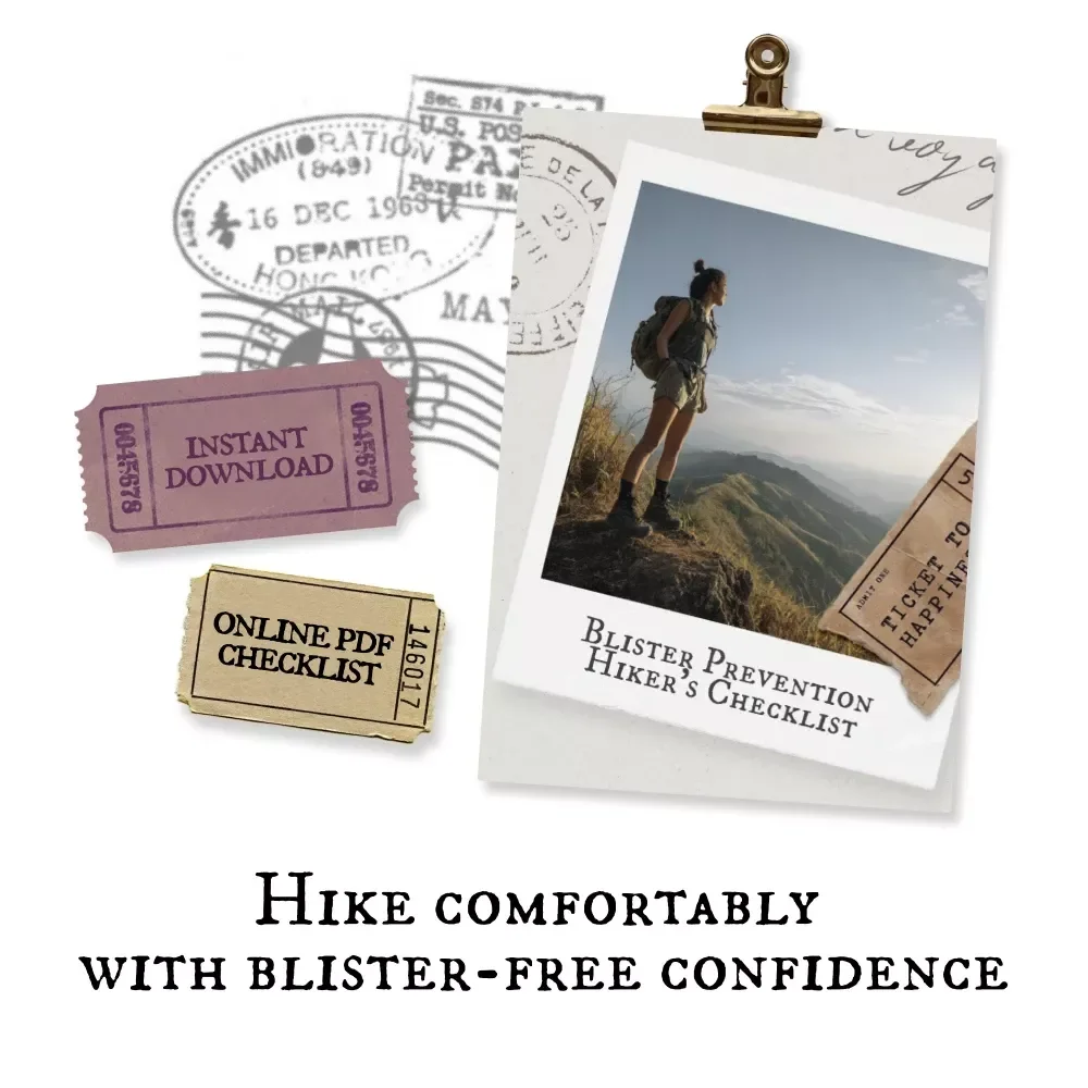 Blister Prevention Hiker’s Checklist — Digital Download for Trail Comfort & Foot Care | Step-by-Step Guide on How to Prevent Blisters While Hiking | Essential Gear & AI Tips for Pain-Free Adventures