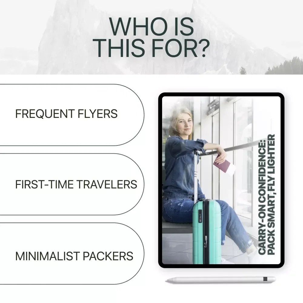 Carry-On Confidence: Pack Smart, Fly Lighter | Smart Travel Packing Guide, TSA-Friendly Carry-On Checklist & Stress-Free Flying Planner