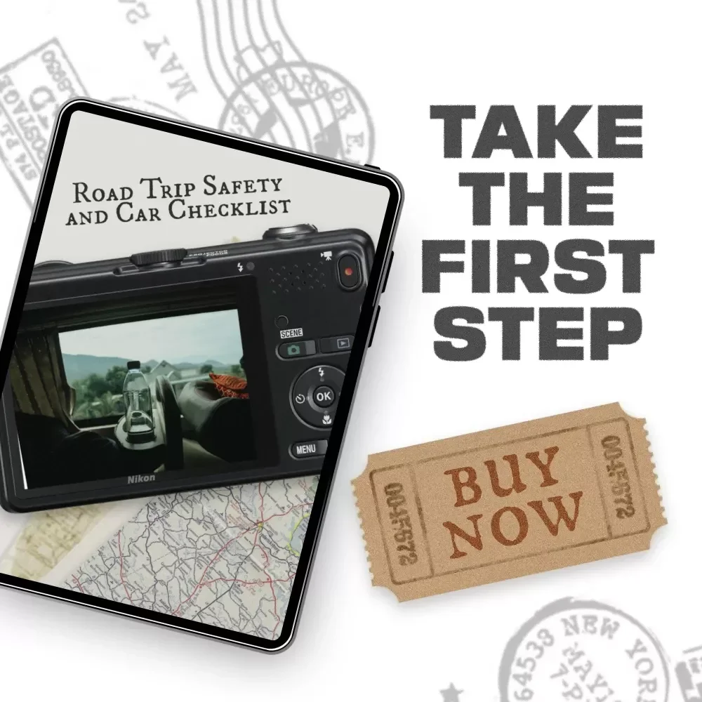 Road Trip Safety and Car Checklist | Printable Travel Prep Guide | Road Trip Safety Tips and Car Checklist for Smooth, Stress-Free Adventures