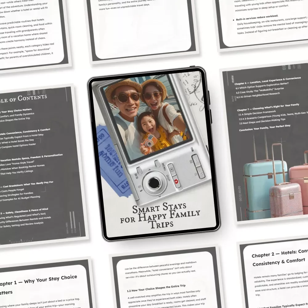 Smart Stays for Happy Family Trips | Family Travel eBook | Vacation Planning Guide for Parents
