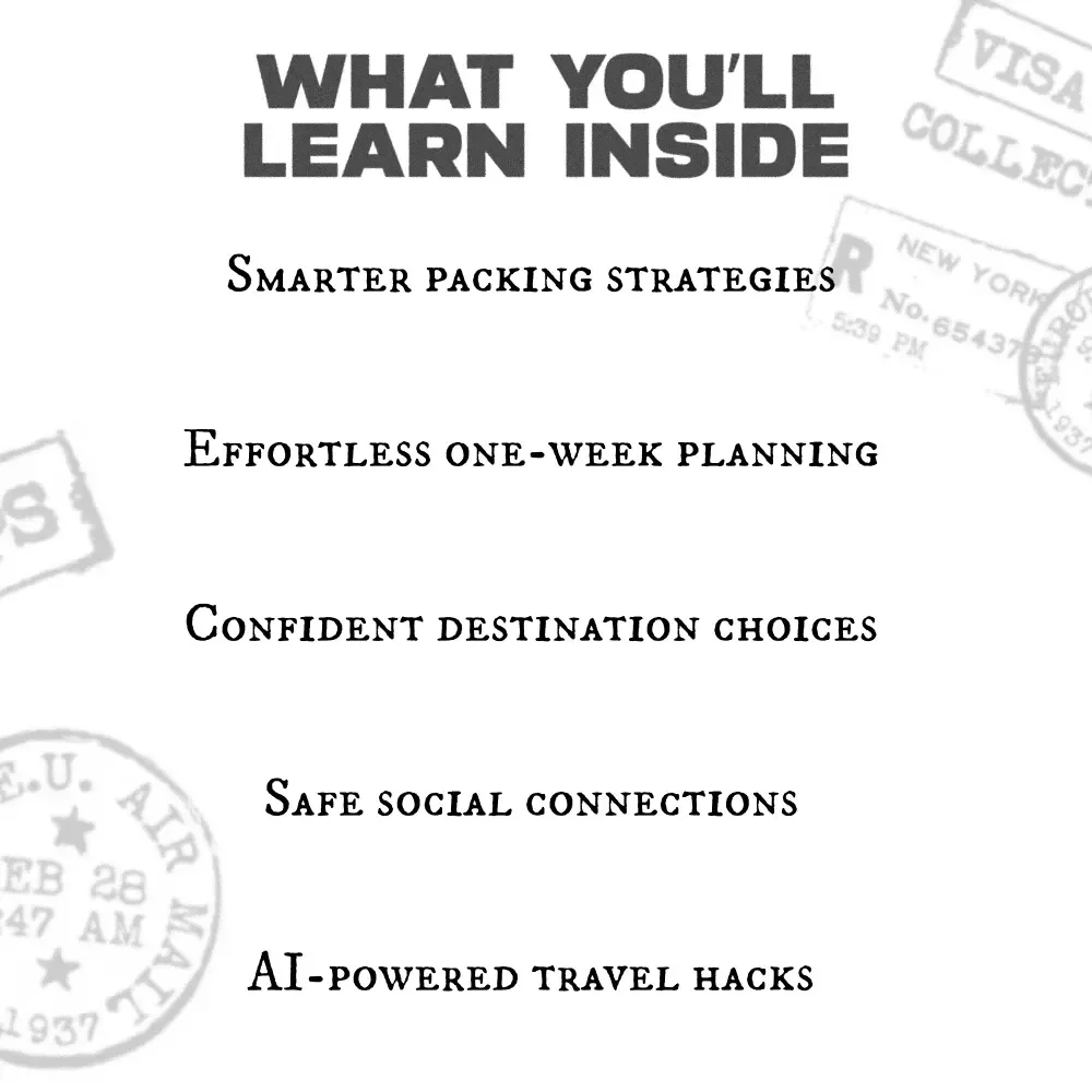 Wander Solo: Your 7-Day Adventure Blueprint | Digital Guide for Independent Travelers | Solo Travel Itinerary for One Week