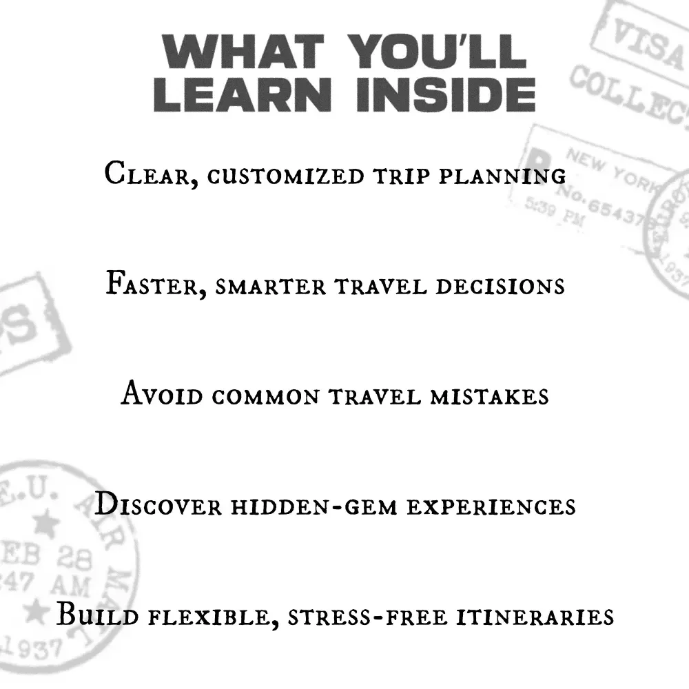 Adventure Your Way: Your Personalized Travel Guide – Customizable Ebook, Travel Styles & Smart Itinerary Creation