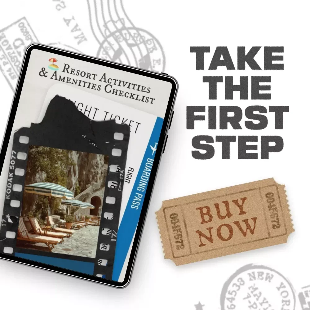 Resort Activities & Amenities Checklist | Printable Travel Planner, Vacation Guide, Resort Planning eBook, Digital Download for Stress-Free Trip Planning