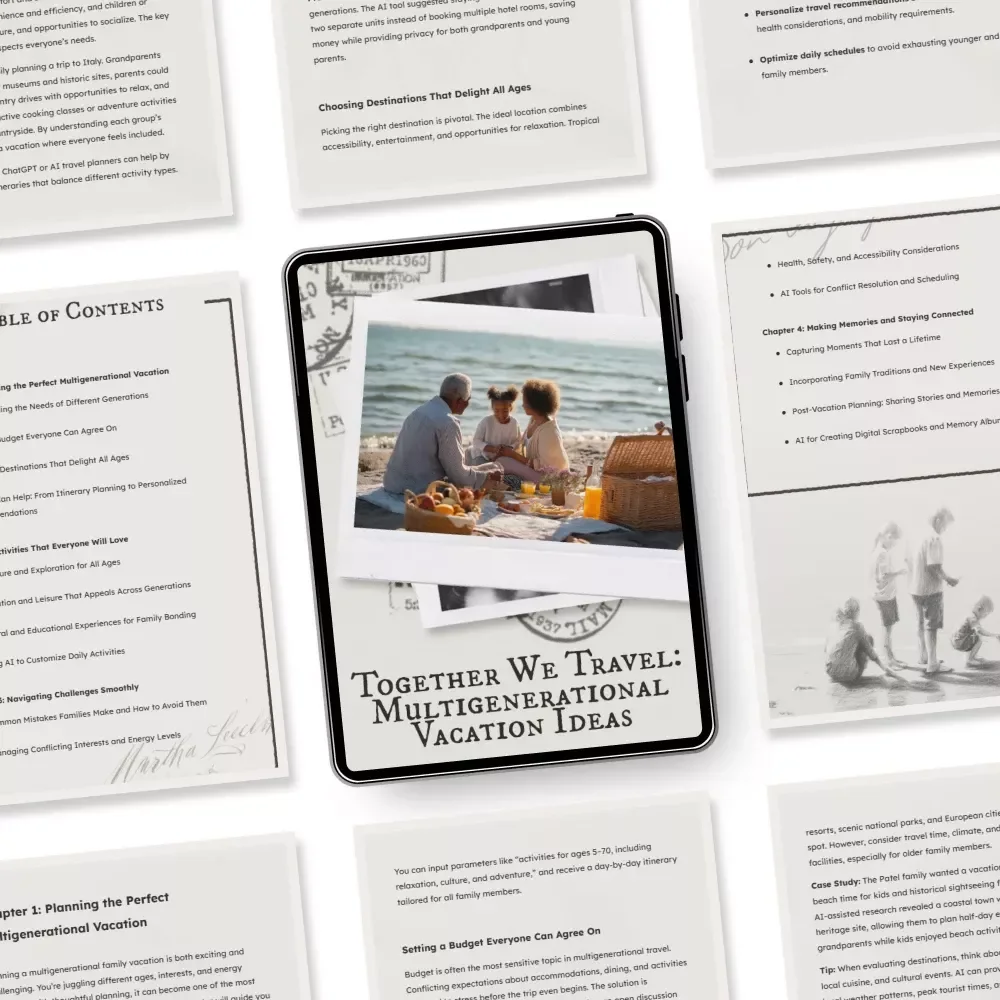 Together We Travel: Multigenerational Vacation Ideas Guide | Family Travel Planner | eBook, All-Ages Trip Planning Resource