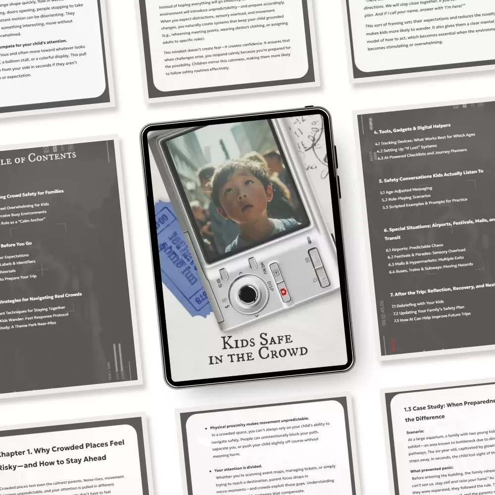 Kids Safe in the Crowd Ebook | Family Travel Safety Guide | Crowd Navigation for Parents | Child Safety Digital Download