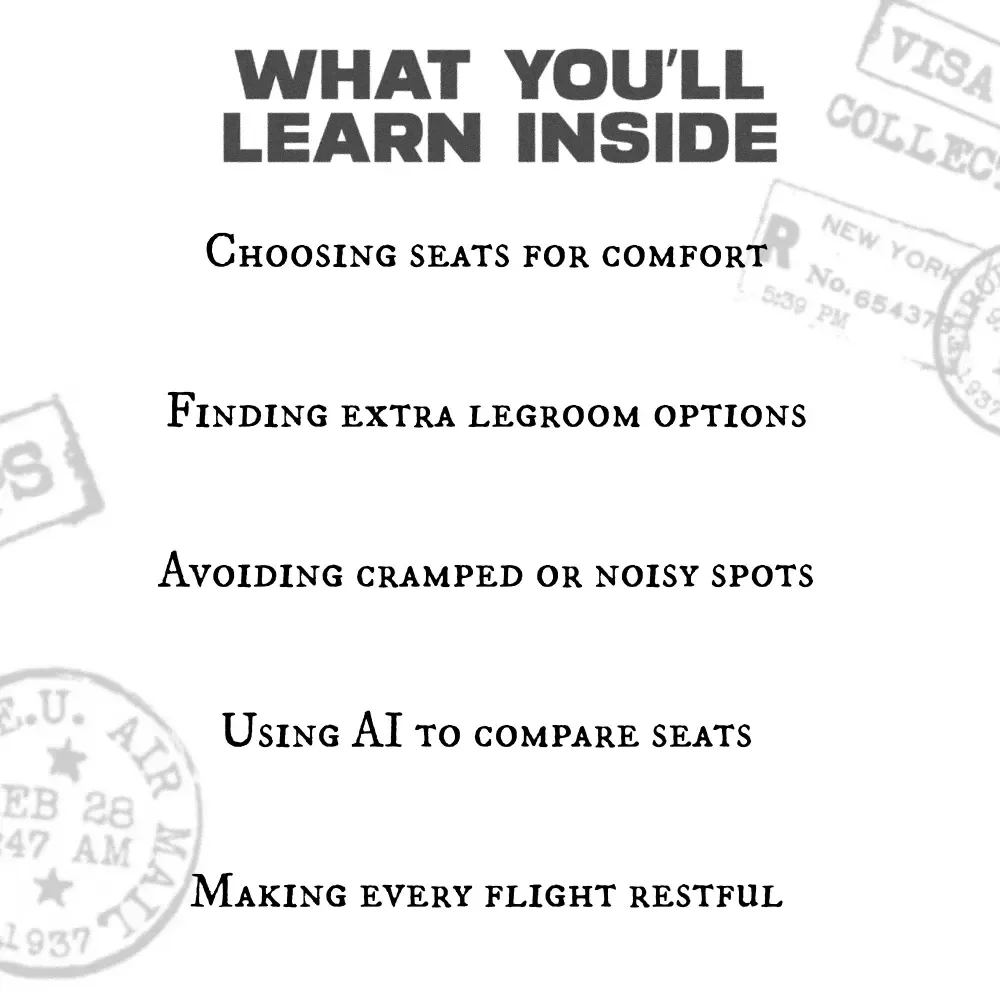 Best Seats on a Plane for Comfort | eBook Guide to Choosing the Most Comfortable Airplane Seats, Avoiding Bad Spots, and Maximizing Legroom