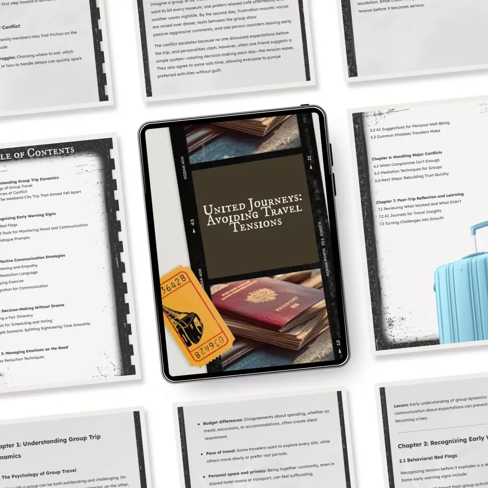United Journeys: Avoiding Travel Tensions – Group Trip Harmony eBook for Smoother Adventures | How to Handle Conflict on a Group Trip Guide