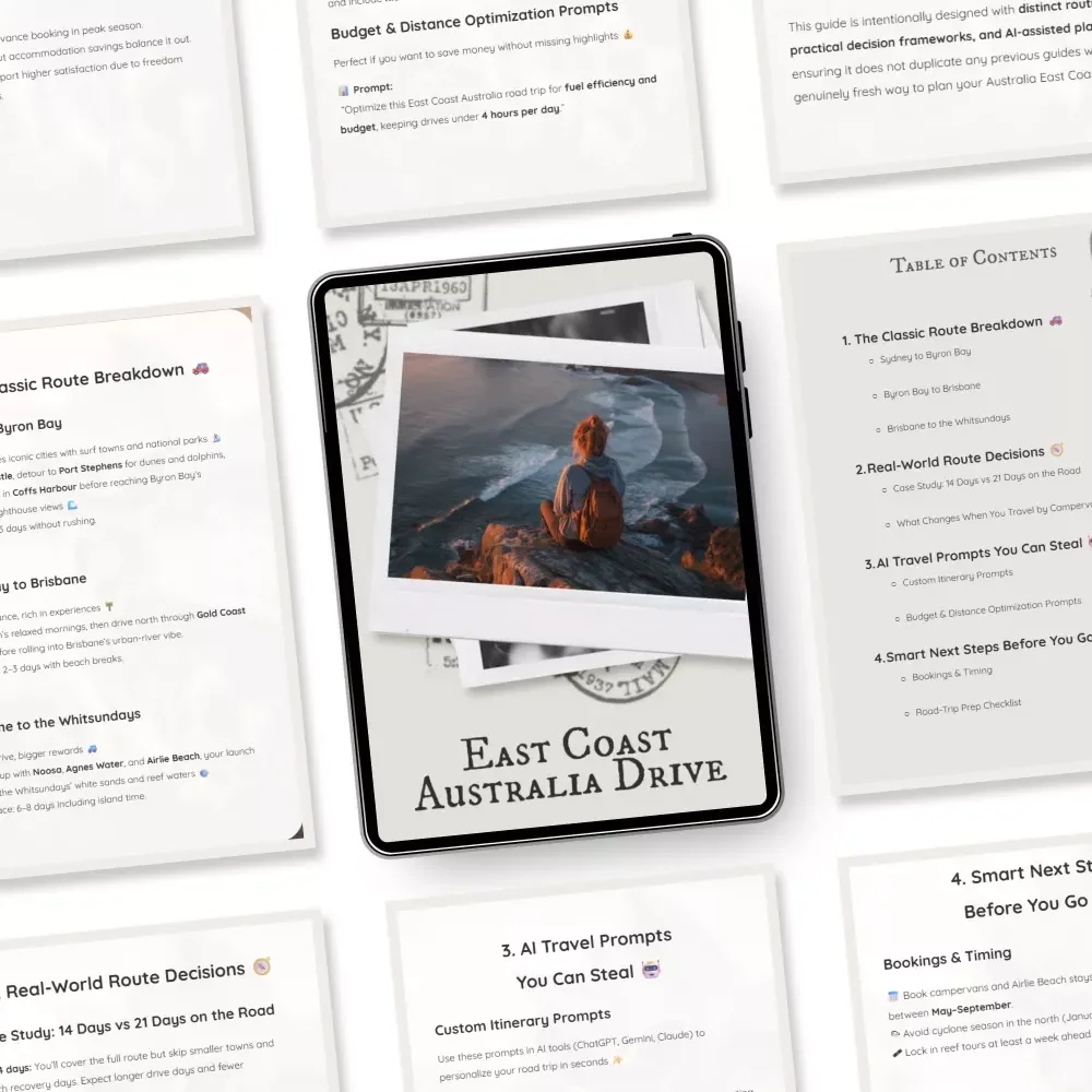 East Coast Australia Drive | Ultimate Road Trip Planner, Scenic Route Guide, Campervan & Car Itinerary, Digital Download