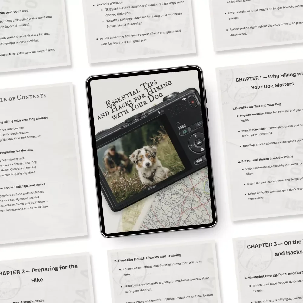 Essential Tips and Hacks for Hiking with Your Dog — Digital Guide for Outdoor Adventures | Expert Hiking with Dogs Tips and Hacks | Safe, Fun & Pet-Friendly Trail Planning