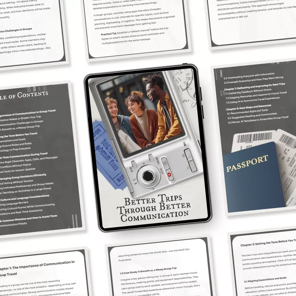 Better Trips Through Better Communication | Group Travel Ebook for Smooth Planning | Digital Download Guide